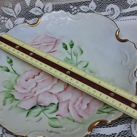 3 pc 14K Gold trim Porcelain Pitcher,bowl,& Plate,Vtg. - Picture 10 of 14